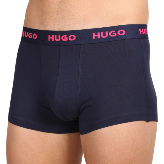 3PACK ανδρικό σορτς μποξεράκι HUGO πολύχρωμο (50469766 414)