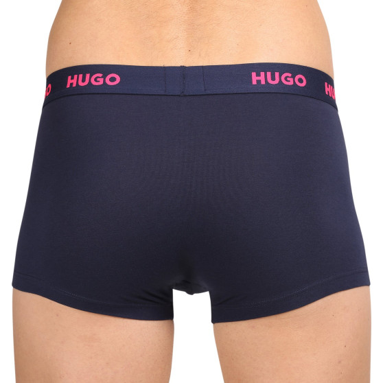 3PACK ανδρικό σορτς μποξεράκι HUGO πολύχρωμο (50469766 414)