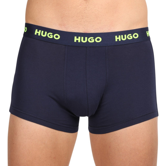 3PACK ανδρικό σορτς μποξεράκι HUGO πολύχρωμο (50469766 414)