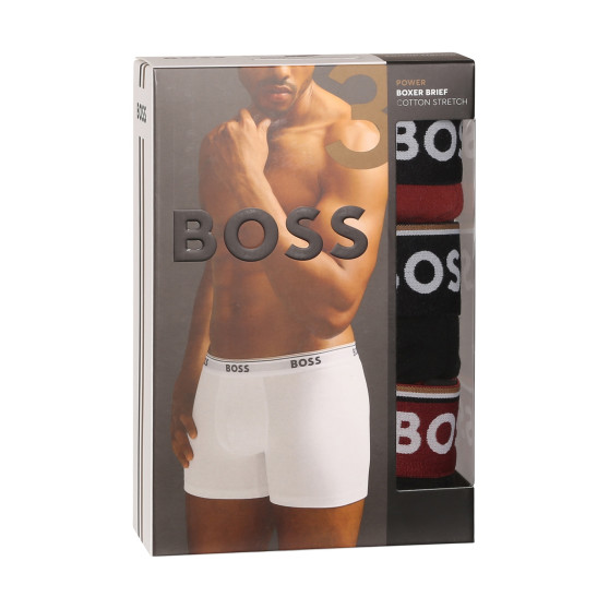 3PACK ανδρικό σορτς μποξεράκι BOSS πολύχρωμο (50514926 969)