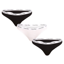 3PACK γυναικείο στρινγκ Calvin Klein πολύχρωμο (QD3587E-WZB)