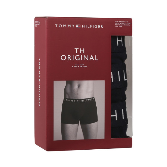 3PACK ανδρικό σορτσάκι μποξεράκι Tommy Hilfiger μπλε (UM0UM03180 0SY)