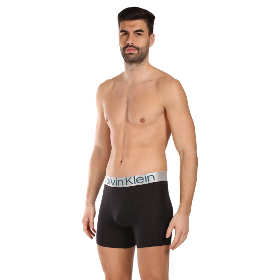 3PACK ανδρικό σορτς μποξεράκι Calvin Klein μαύρο (NB3131A-NC4)