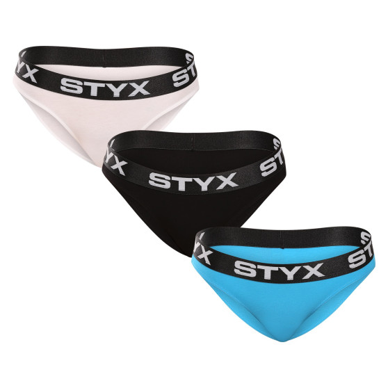 3PACK γυναικεία εσώρουχα Styx αθλητικά ελαστικά πολύχρωμα (3IK96019)