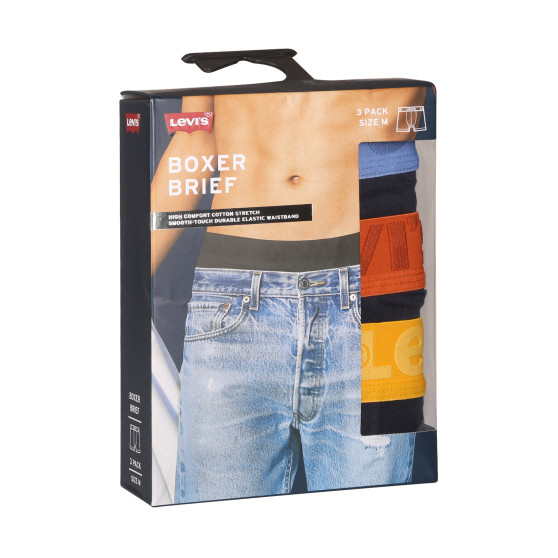 3PACK ανδρικό σορτς μποξεράκι Levis πολύχρωμο (905045001 024)