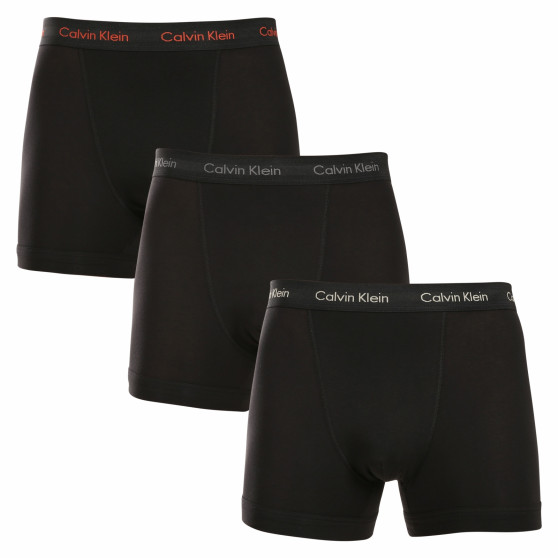 3PACK ανδρικό σορτς μποξεράκι Calvin Klein μαύρο (U2662G-MWO)