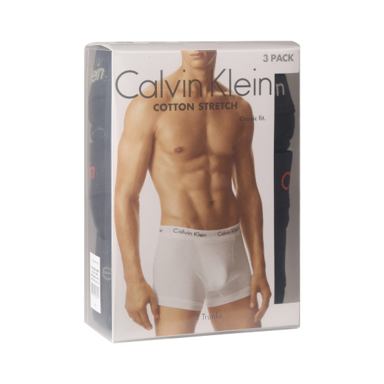 3PACK ανδρικό σορτς μποξεράκι Calvin Klein μαύρο (U2662G-MWO)