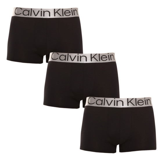 3PACK ανδρικό σορτς μποξεράκι Calvin Klein μαύρο (NB3130A-7V1)