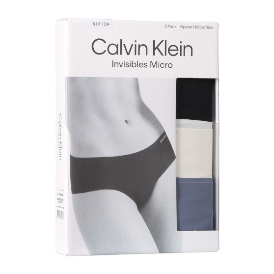 3PACK γυναικείο εσώρουχο Calvin Klein χωρίς ραφή πολύχρωμο (QD3559E-NP0)