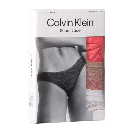 3PACK γυναικείο εσώρουχο Calvin Klein πολύχρωμο (QD5203E-NOX)