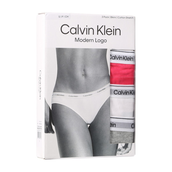 3PACK γυναικείο εσώρουχο Calvin Klein πολύχρωμο (QD5207E-NP4)