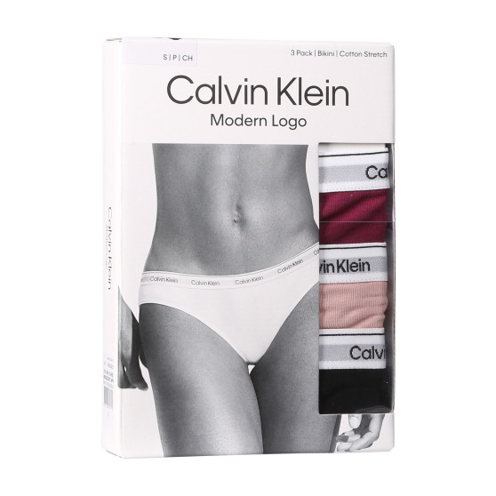 3PACK γυναικείο εσώρουχο Calvin Klein πολύχρωμο (QD5207E-NP6)