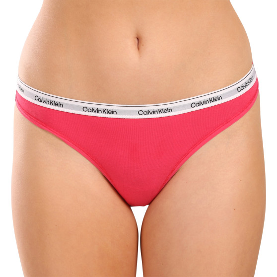 3PACK γυναικείο στρινγκ Calvin Klein πολύχρωμο (QD5209E-NP4)