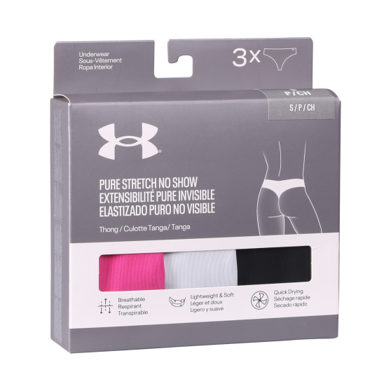 3PACK γυναικείο στρινγκ Under Armour πολύχρωμο (1383893 686)