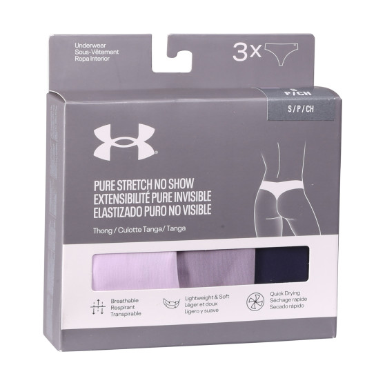 3PACK γυναικείο στρινγκ Under Armour πολύχρωμο (1383893 543)