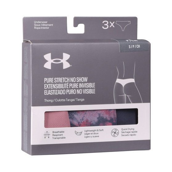 3PACK γυναικείο στρινγκ Under Armour πολύχρωμο (1383894 014)