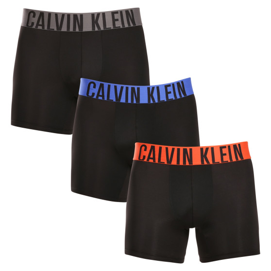 3PACK ανδρικό σορτς μποξεράκι Calvin Klein μαύρο (NB3612A-MDJ)