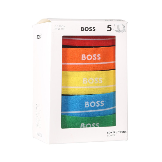 5PACK ανδρικό σορτς μποξεράκι BOSS μαύρο (50489616 999)