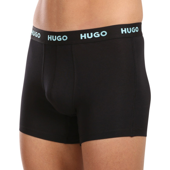 3PACK ανδρικό σορτς μποξεράκι HUGO μαύρο (50503079 971)