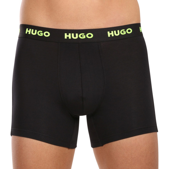 3PACK ανδρικό σορτς μποξεράκι HUGO μαύρο (50503079 971)