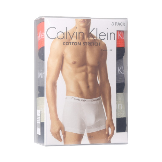 3PACK ανδρικό σορτς μποξεράκι Calvin Klein μαύρο (U2662G-MWR)