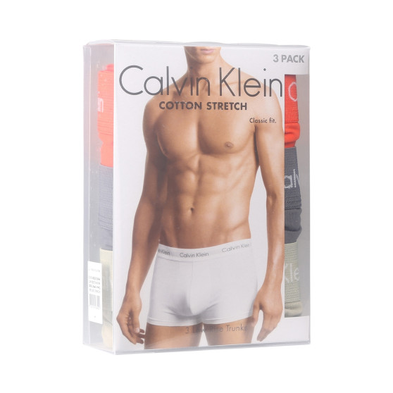 3PACK ανδρικό σορτς μποξεράκι Calvin Klein πολύχρωμο (U2664G-MWQ)