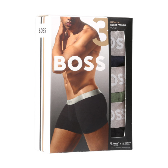 3PACK ανδρικό σορτς μποξεράκι BOSS πολύχρωμο (50514998 982)