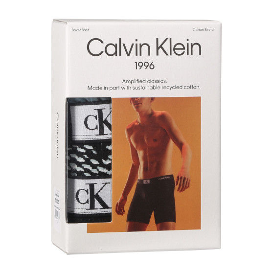 3PACK ανδρικό σορτς μποξεράκι Calvin Klein πολύχρωμο (NB3529E-MRU)