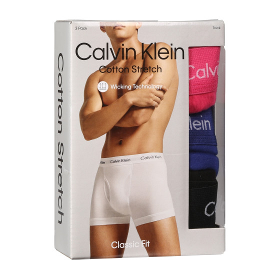 3PACK ανδρικό σορτς μποξεράκι Calvin Klein πολύχρωμο (NB2615A-NLT)