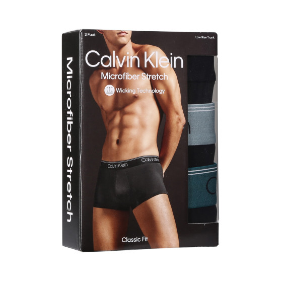 3PACK ανδρικό σορτς μποξεράκι Calvin Klein μαύρο (NB2569A-N2L)