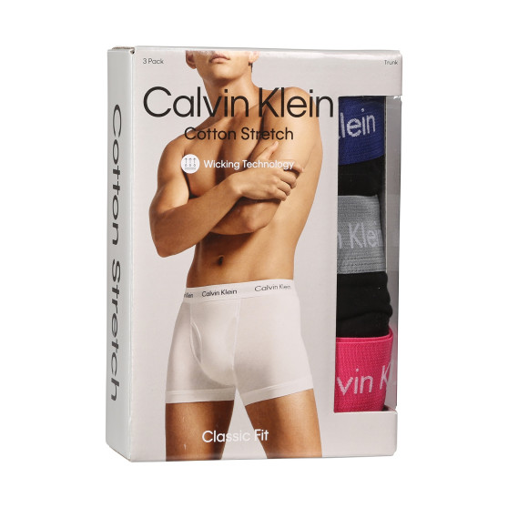 3PACK ανδρικό σορτς μποξεράκι Calvin Klein μαύρο (NB2615A-MLR)