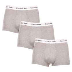 3PACK ανδρικό σορτς μποξεράκι Calvin Klein γκρι (U2664G-KS0)