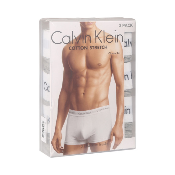 3PACK ανδρικό σορτς μποξεράκι Calvin Klein γκρι (U2664G-KS0)