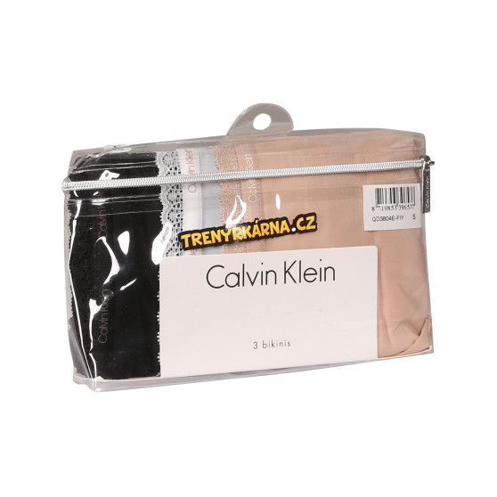 3PACK γυναικείο εσώρουχο Calvin Klein πολύχρωμο (QD3804E-FIY)