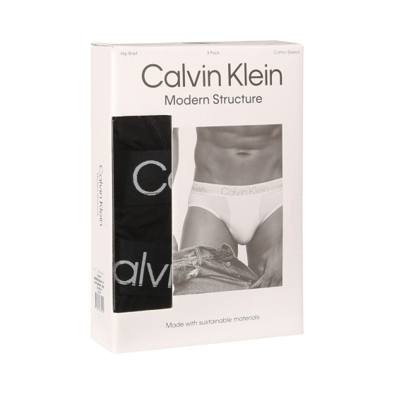 3PACK ανδρικό σλιπ Calvin Klein μαύρο (NB2969A-7VI)