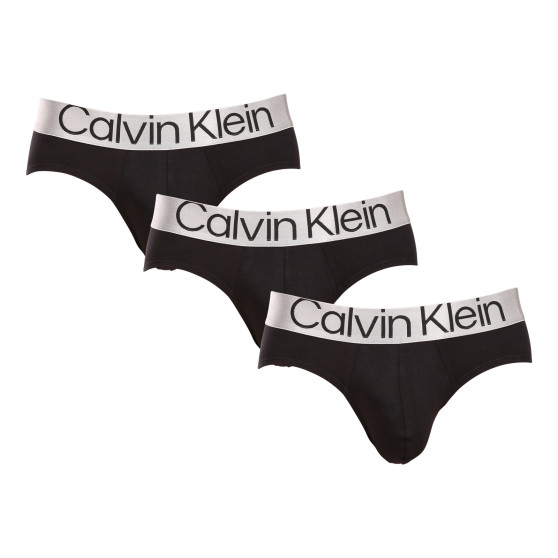 3PACK ανδρικό σλιπ Calvin Klein μαύρο (NB3129A-7V1)