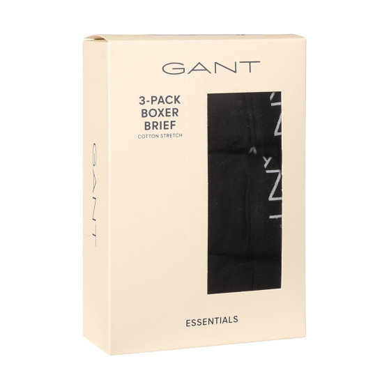 3PACK ανδρικό σορτς μποξεράκι Gant μαύρο (900013004-005)