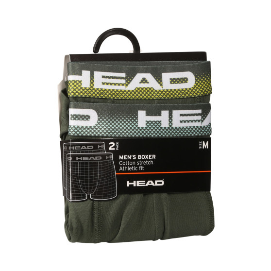 2PACK Ανδρικό σορτς μποξεράκι HEAD πράσινο (701226183 001)