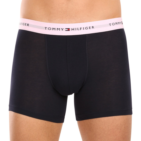 3PACK ανδρικό σορτς μποξεράκι Tommy Hilfiger σκούρο μπλε (UM0UM02765 0VH)