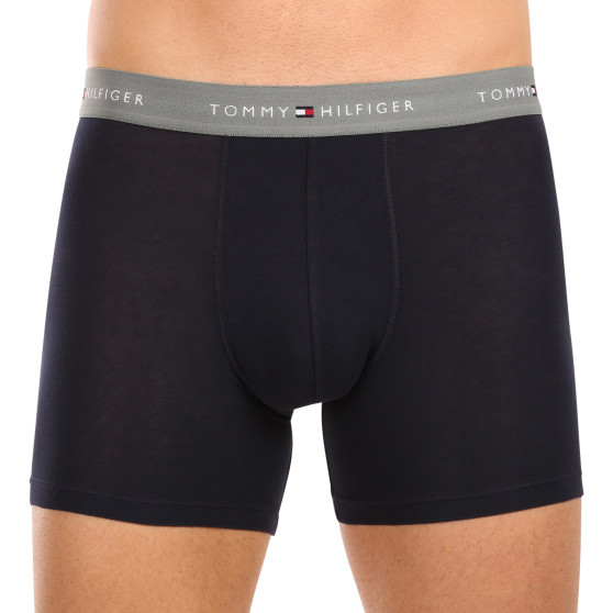 3PACK ανδρικό σορτς μποξεράκι Tommy Hilfiger σκούρο μπλε (UM0UM02765 0VH)