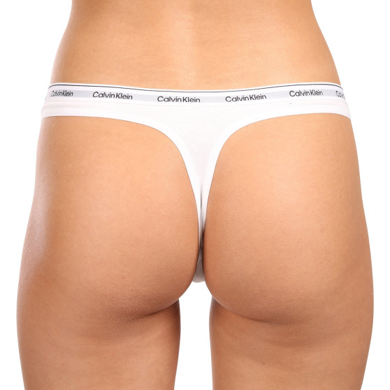 3PACK Calvin Klein γυναικείο στρινγκ λευκό (QD5209E-100)