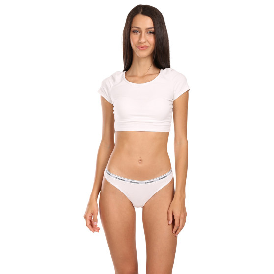 3PACK Calvin Klein γυναικείο στρινγκ λευκό (QD5209E-100)