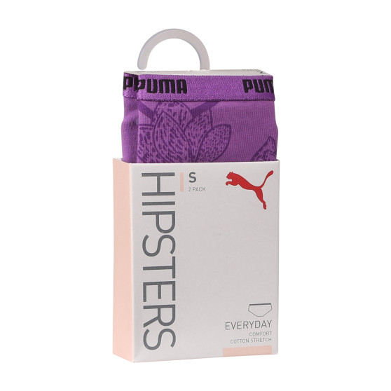 2PACK Puma γυναικεία εσώρουχα μωβ (701226222 002)