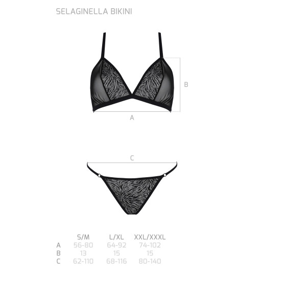 Passion Γυναικείο σετ μαύρο (Selaginella bikini)