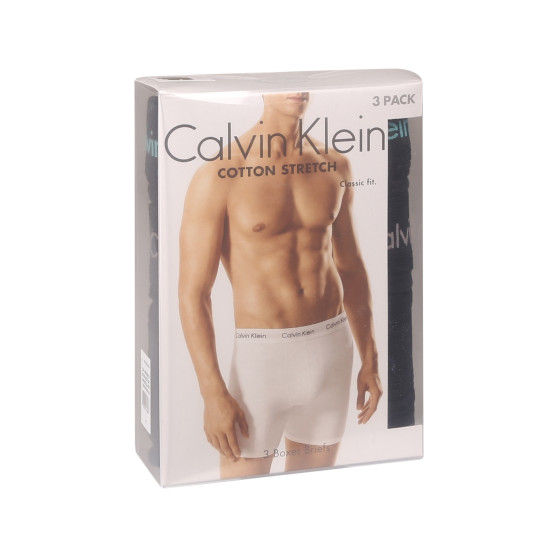 3PACK ανδρικό σορτς μποξεράκι Calvin Klein μαύρο (NB1770A-MXT)