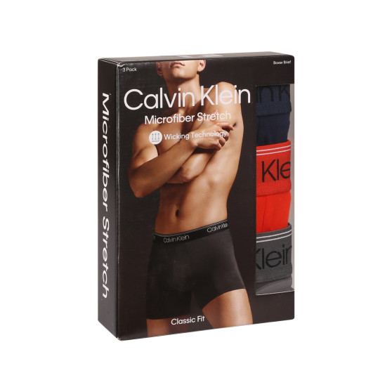 3PACK ανδρικό σορτς μποξεράκι Calvin Klein πολύχρωμο (NB2570A-MGY)