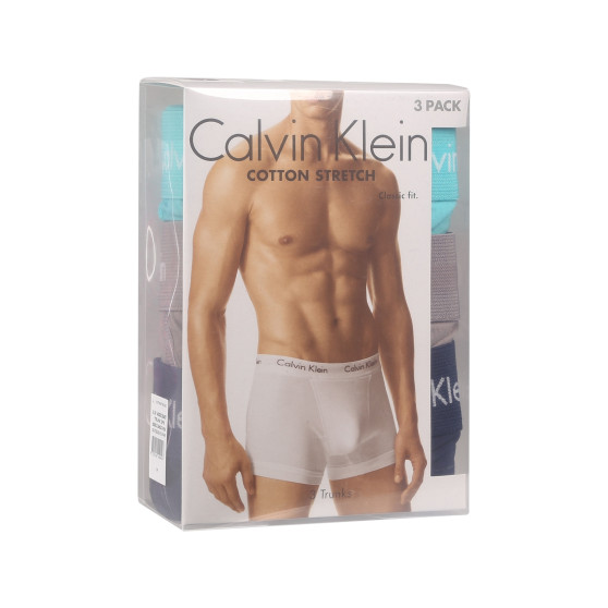 3PACK ανδρικό σορτς μποξεράκι Calvin Klein πολύχρωμο (U2662G-N56)