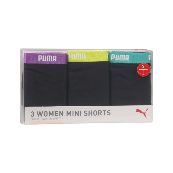 3PACK γυναικεία εσώρουχα Puma μαύρο (503006001 005)