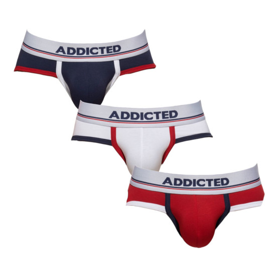 3PACK ανδρικό σλιπ Addicted πολύχρωμο (AD1008P-3COL)