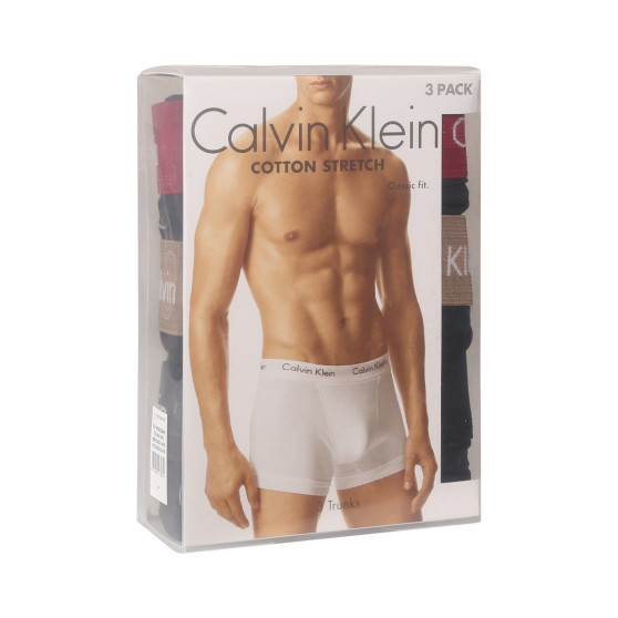 3PACK ανδρικό σορτς μποξεράκι Calvin Klein μαύρο (U2662G-NOP)